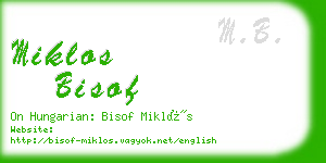 miklos bisof business card